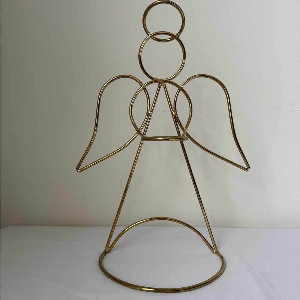Elegant Gold Wire Angel Sculpture
